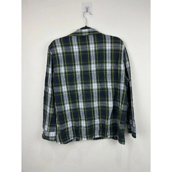 LL Bean Button Front Flannel Shirt Size Medium Relaxed Fit Plaid 100% Cotton - Picture 10 of 10